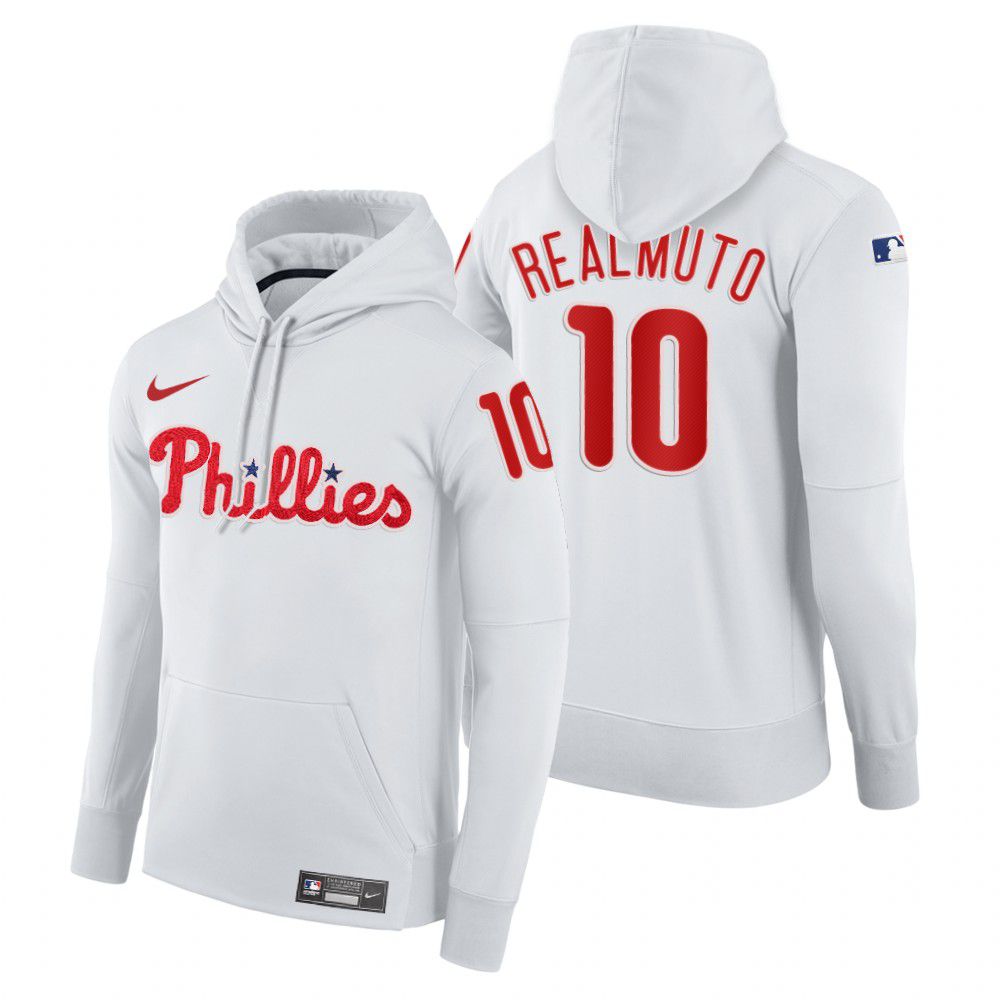 Men Philadelphia Phillies #10 Realmuto white home hoodie 2021 MLB Nike Jerseys->philadelphia phillies->MLB Jersey